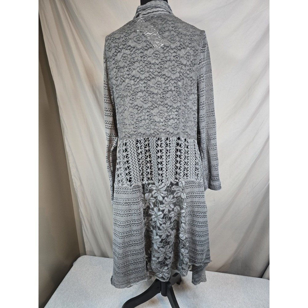 NWT This & That XxL Grey Carnegin Dress Floral Lace - Picture 3 of 5